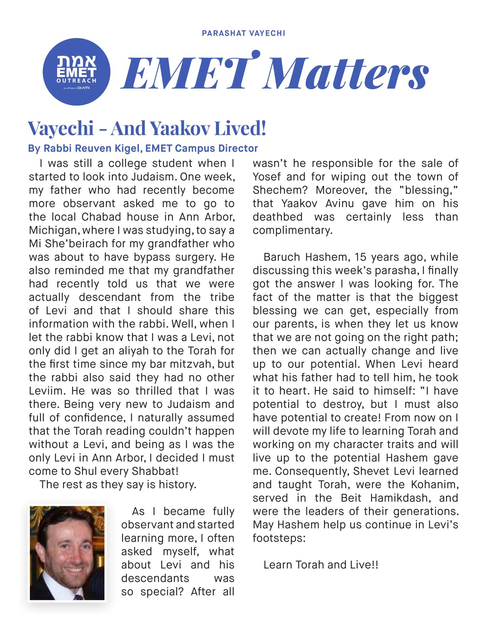 Emet Outreach