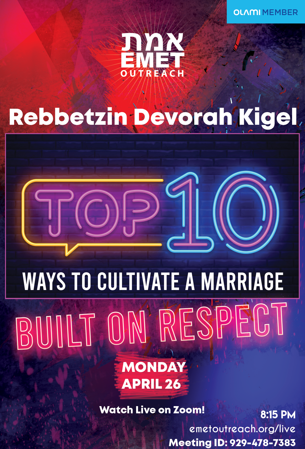 Reb Kigel Top 10 Ways To Cultivate Marrage Built on Respect 2021
